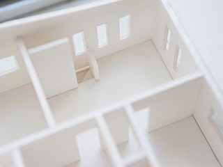 住宅の白い模型