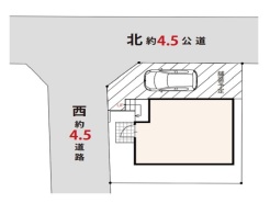 気持ちの良い風が通りぬけていきそうな北西角の土地