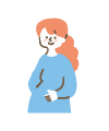 妊娠中の女性のイラスト